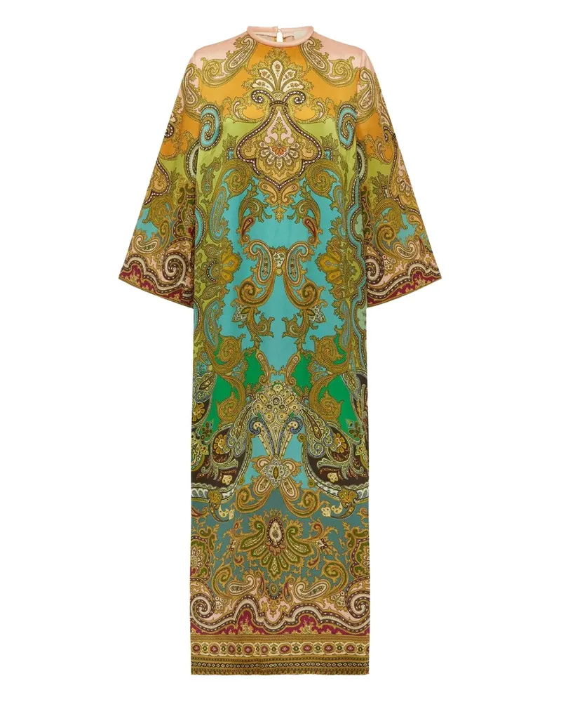 ALEMAIS Clemenza Midikleid mit Paisley-Print - Gelb Gelb