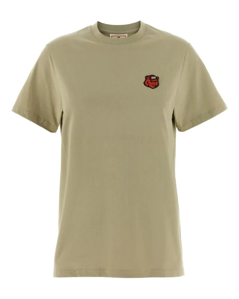 Kitsuné T-Shirt mit Fuchskopf - Nude Nude