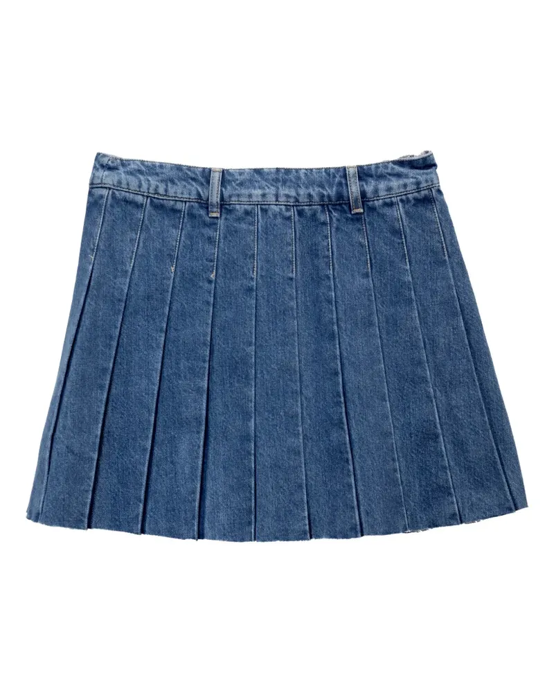 Kitsuné Jeansrock mit Falten - Blau Blau