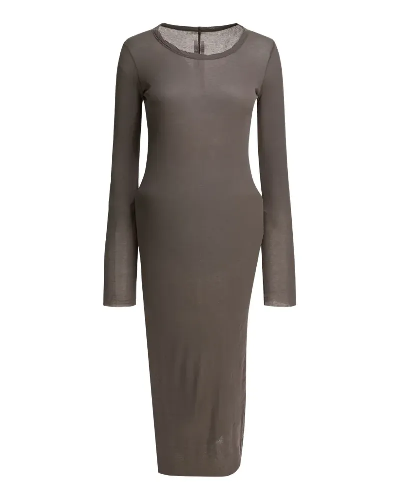Rick Owens Euca long-sleeve midi dress - Braun Braun
