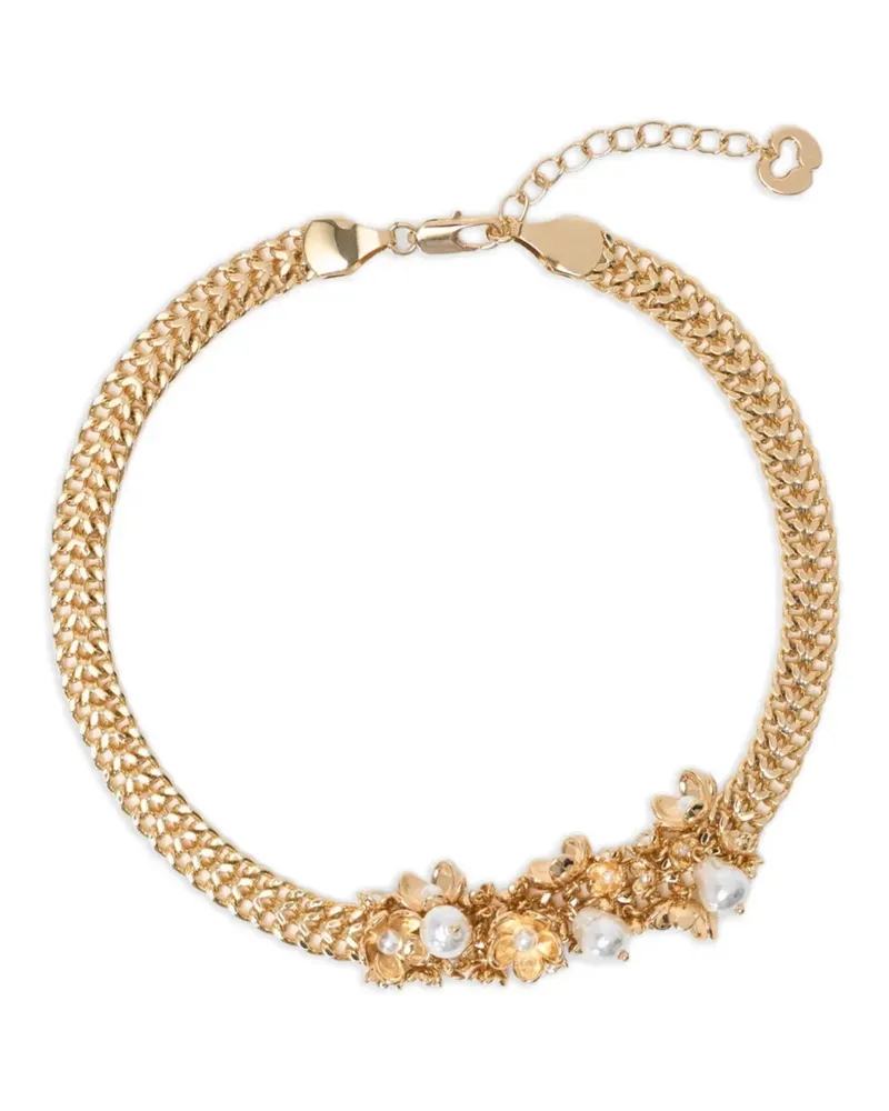 Maje asymmetric wide chain necklace - Gold Gold