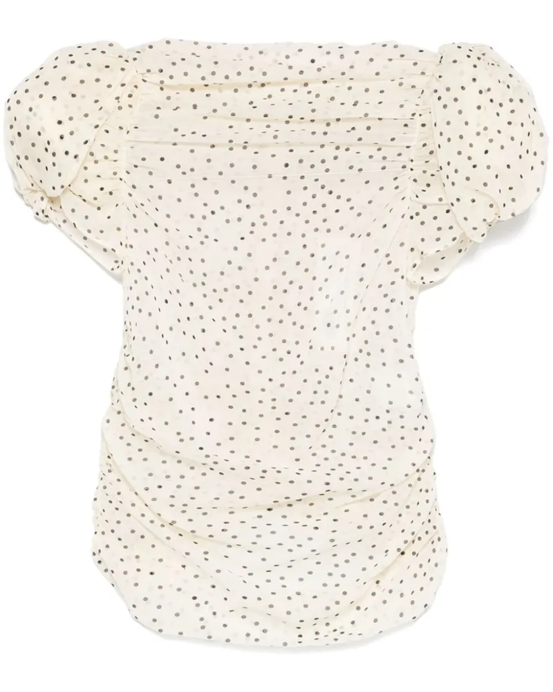 Magda Butrym Bluse mit Polka Dots - Nude Nude