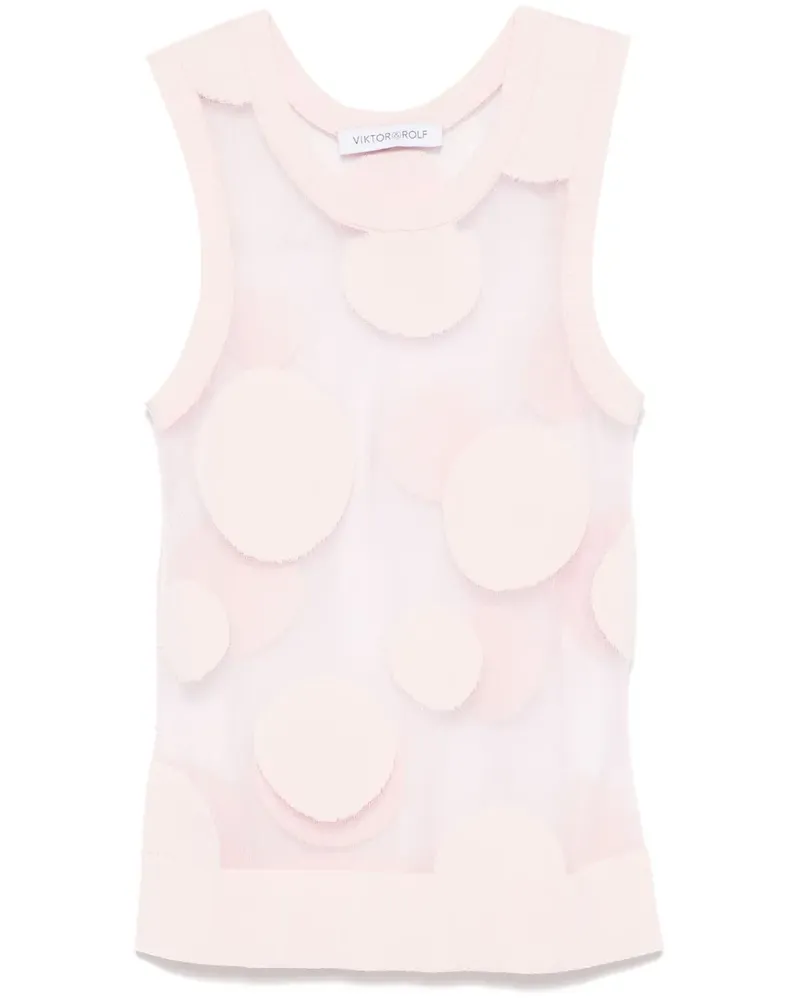 Viktor & Rolf Top mit Polka Dots - Rosa Rosa