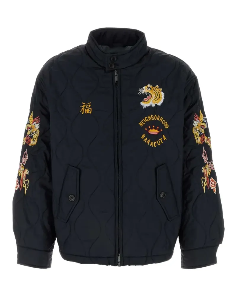Baracuta x Neighborhood quilted embroidered bomber jacket - Blau Blau