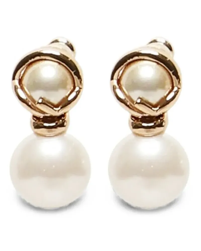 Fendi F Is  faux-pearl earrings - Gold Gold