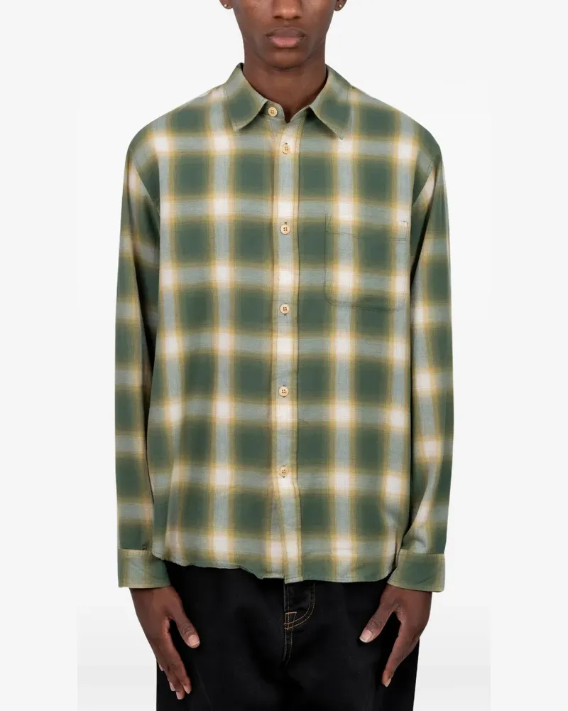 Stüssy Baech check-pattern shirt - Grün Grün