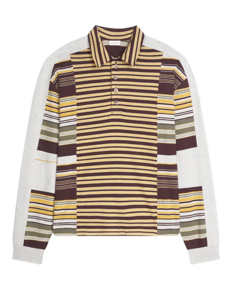 Dries van Noten Poloshirt mit Streifen - Gelb Gelb
