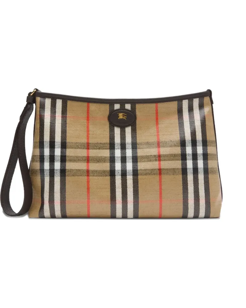 Burberry Karierte Highlands Clutch - Nude Nude