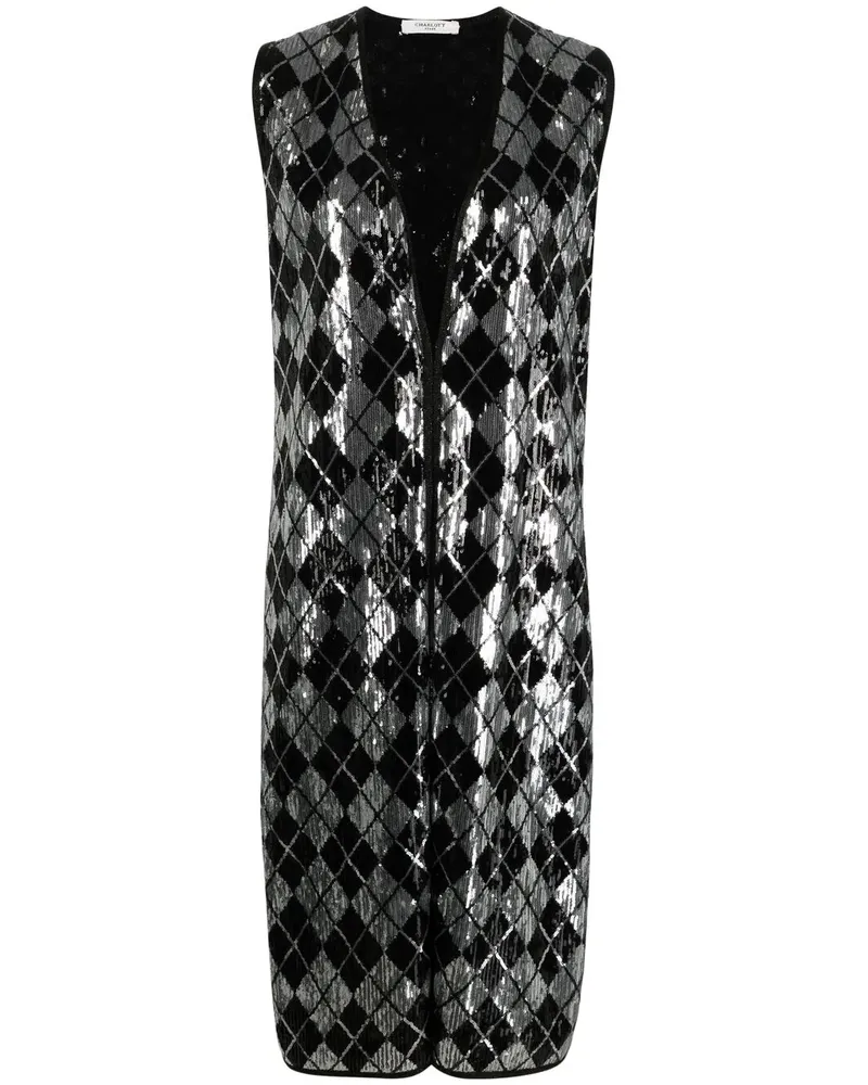 Charlott Jacke mit Pailletten - Silber Silber