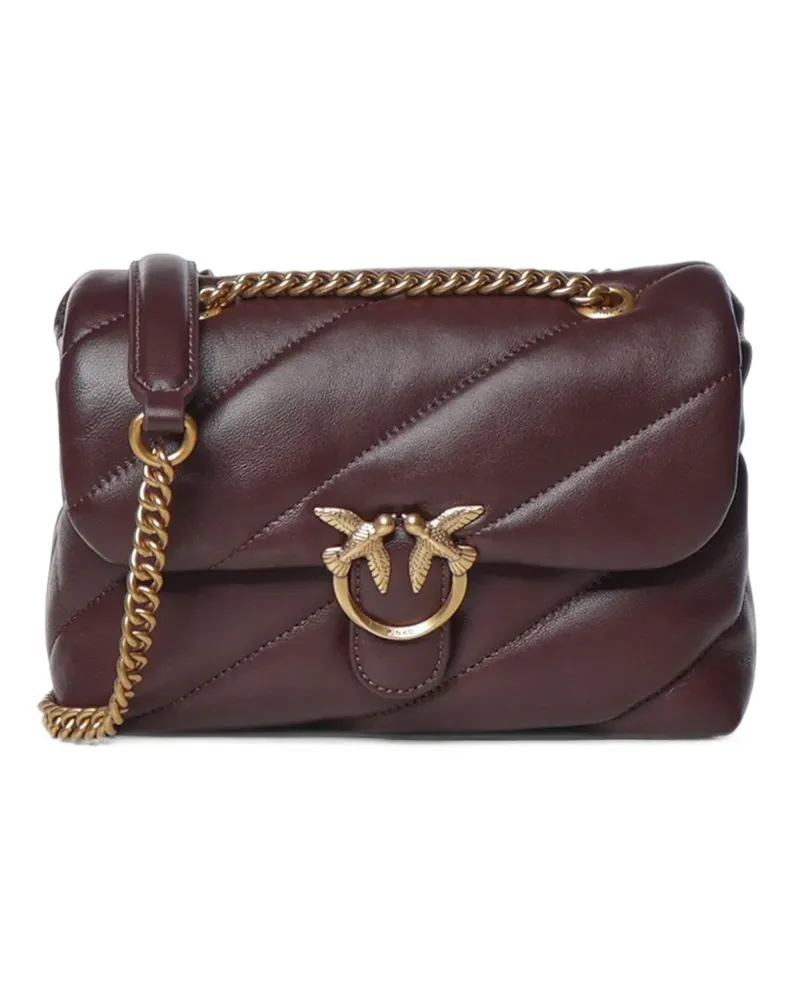 Pinko small Love quilted leather shoulder bag - Rot Rot