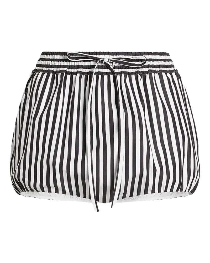Dolce & Gabbana Gestreifte Shorts mit Kordelzug - Weiß Weiß