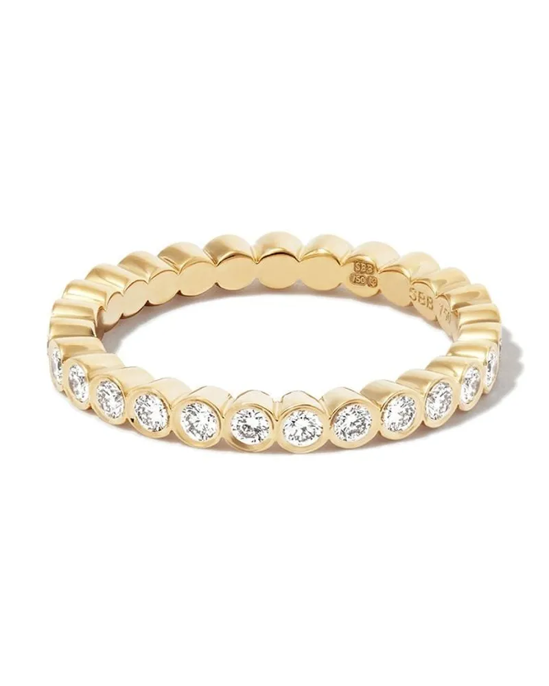 Sophie Bille Brahe 18kt Mon Cher Croissant Gelbgoldring mit Diamanten Gold
