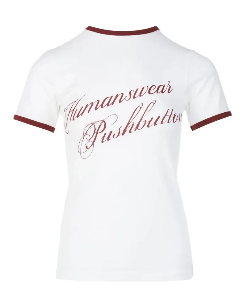 pushBUTTON Klassisches T-Shirt - Weiß Weiß