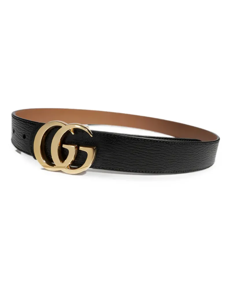 Gucci Reversible GG Marmont Gürtel - Schwarz Schwarz