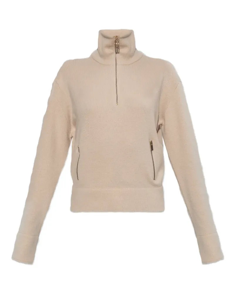Victoria Beckham Half-Zip Milano sweater - Nude Nude