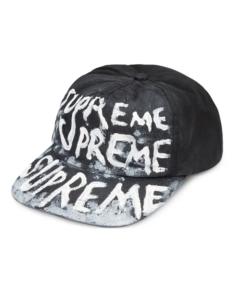 Supreme Being Bemalte 5-Panel-Kappe - Schwarz Schwarz