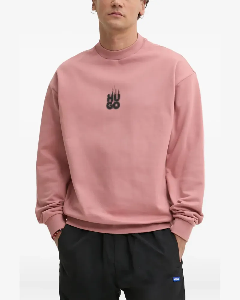 HUGO BOSS Sweatshirt mit Logo-Print - Rosa Rosa