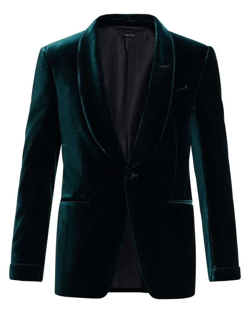 Tom Ford Samtsakko mit Schalkragen - Grün Grün