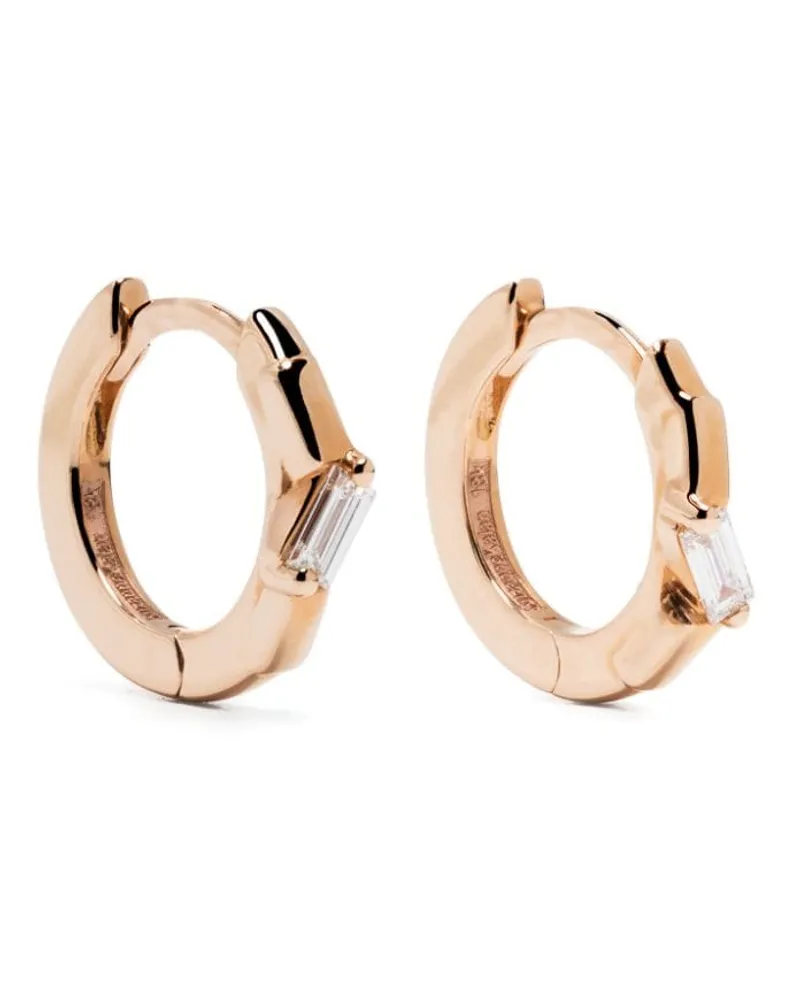 Suzanne Kalan 18kt Rotgoldcreolen mit Diamanten - Rosa Rosa