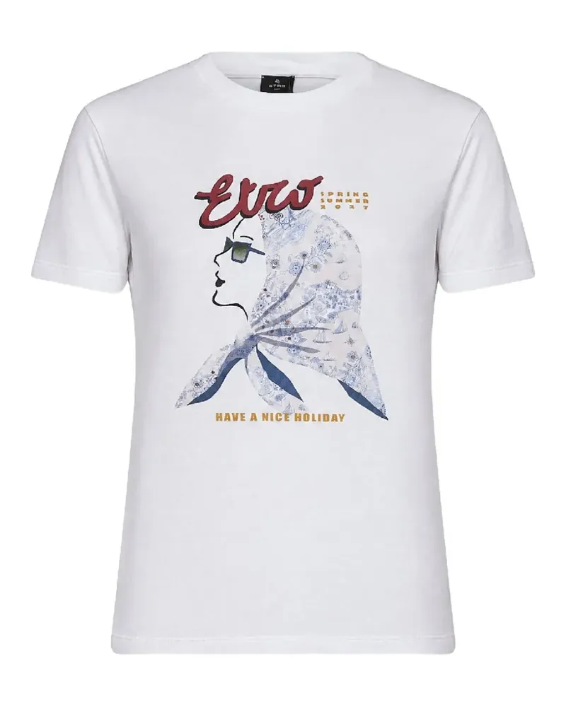 Etro graphic-print T-shirt - Weiß Weiß