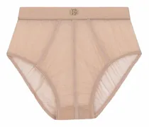 Slip mit hohem Bund - Nude