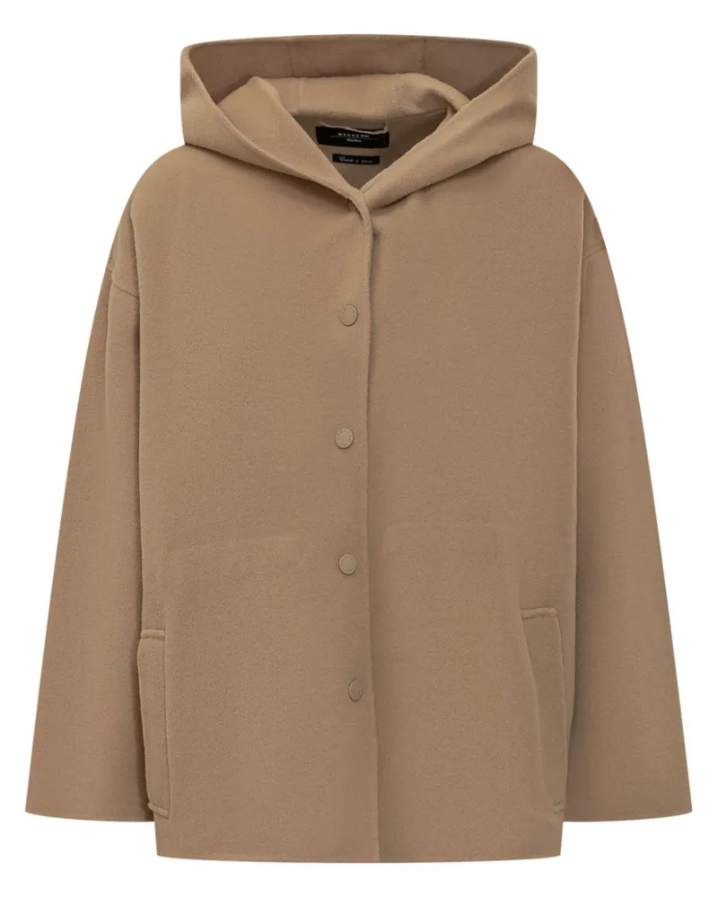 Max Mara Mantel mit Kapuze - Nude Nude