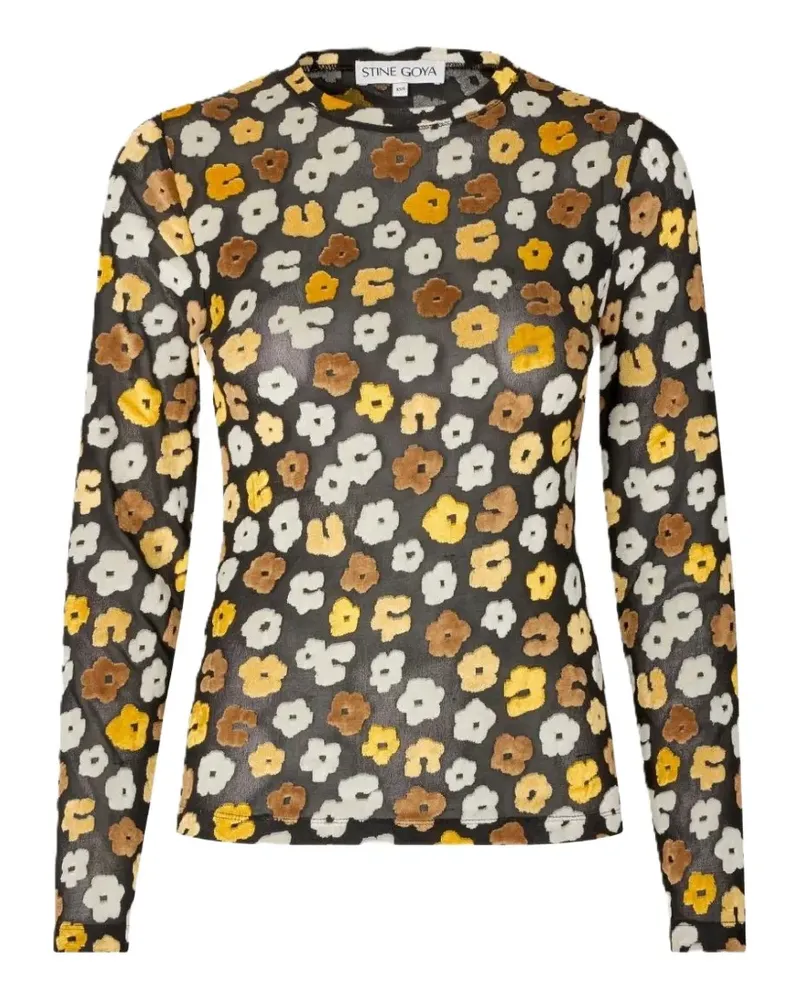 Stine Goya Petal Polka Oberteil - Schwarz Schwarz