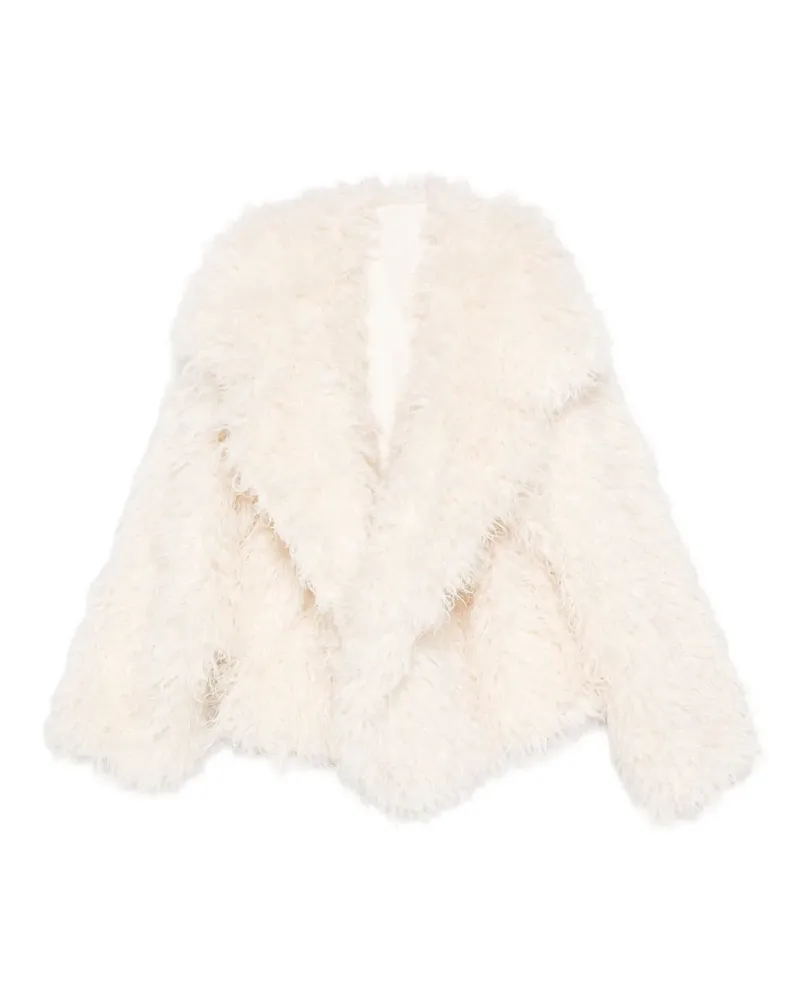 Norma Kamali Mantel aus Faux Fur - Nude Nude