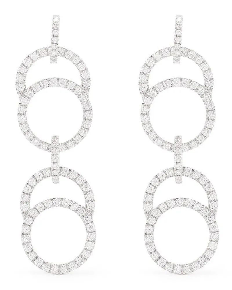 COURBET 18kt Weißgoldohrringe mit synthetischen Diamanten - Silber Silber