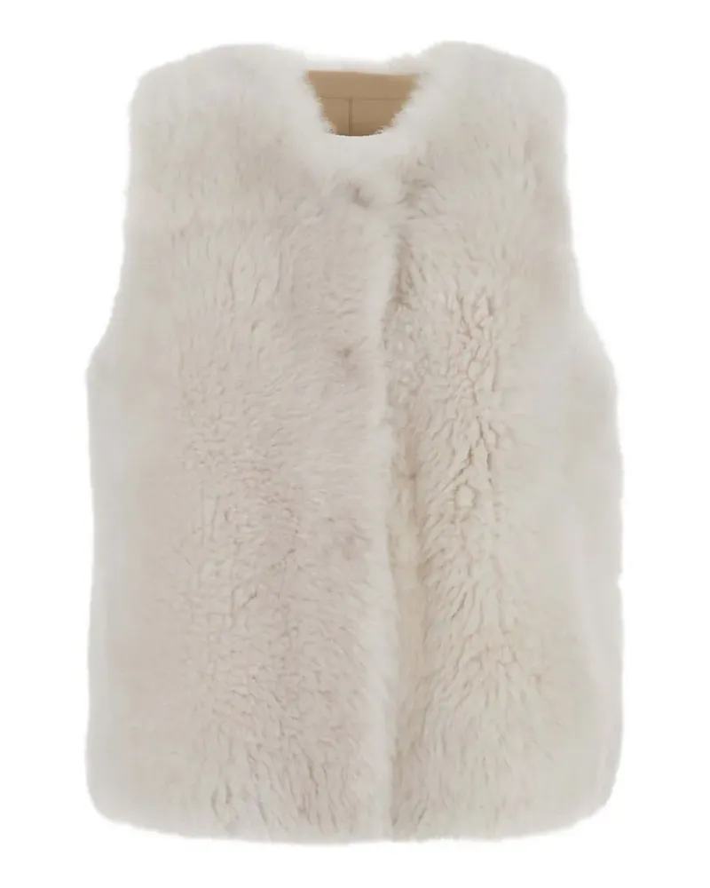 SUPREMA shearling gilet - Nude Nude