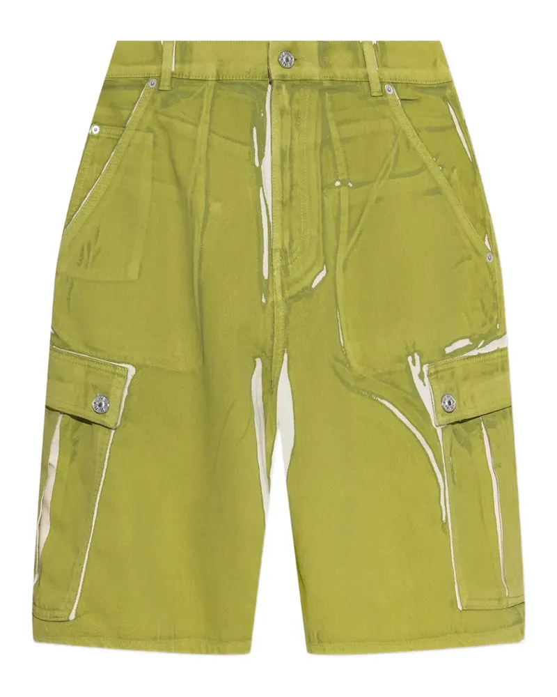 Marni screen-print cargo shorts - Grün Grün
