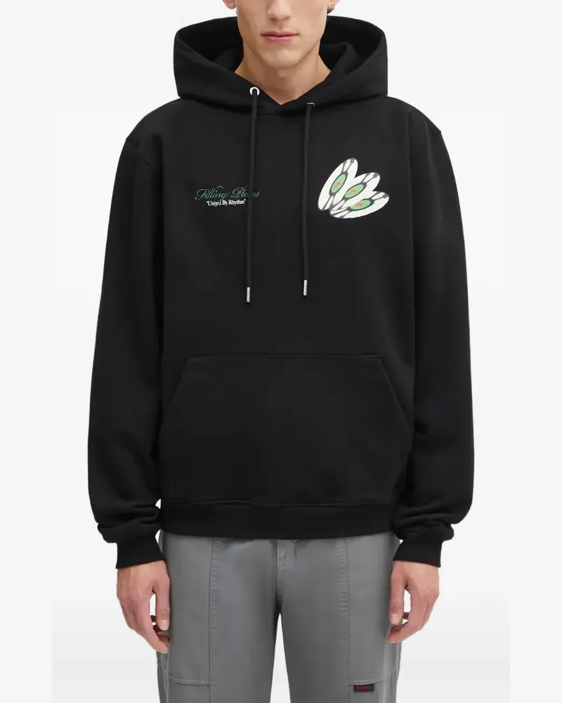 Filling Pieces graphic-print hoodie - Schwarz Schwarz