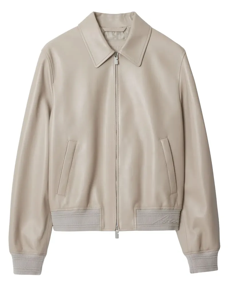 Burberry Klassische Lederjacke - Nude Nude