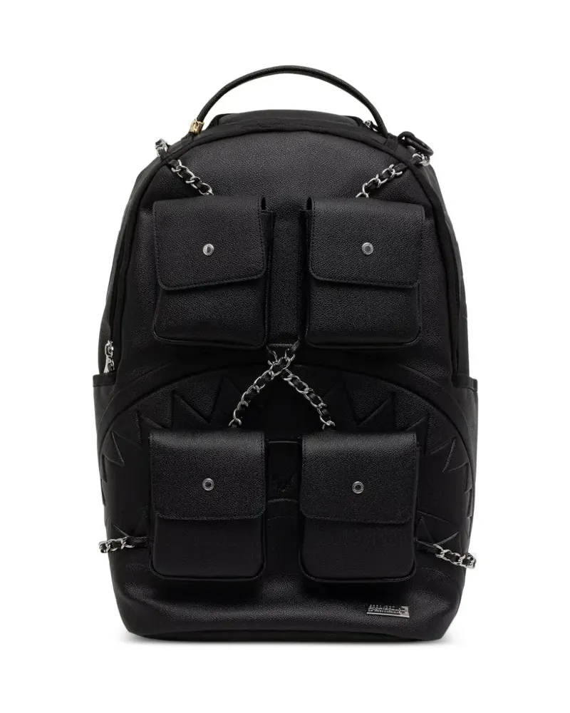 Sprayground Rucksack mit Kettendetail - Schwarz Schwarz