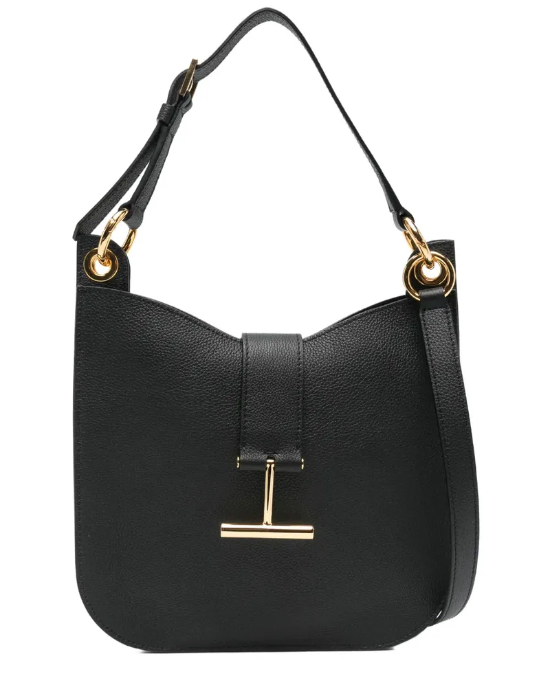 Tom Ford Tara Schultertasche mit T-Riemen-Schnalle - Schwarz Schwarz