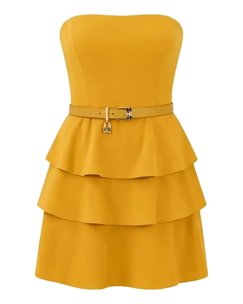 Elisabetta Franchi Gestuftes Minikleid - Gelb Gelb