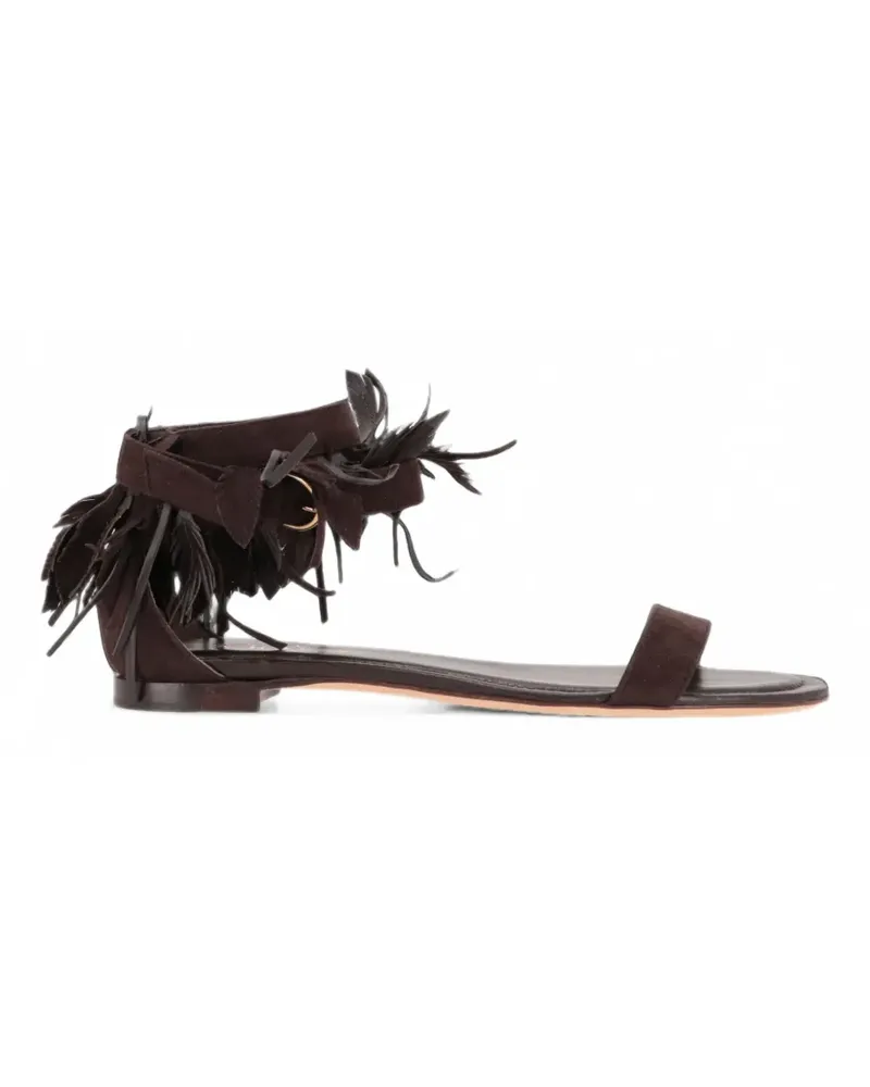 TOD'S Sandalen mit Federn - Braun Braun