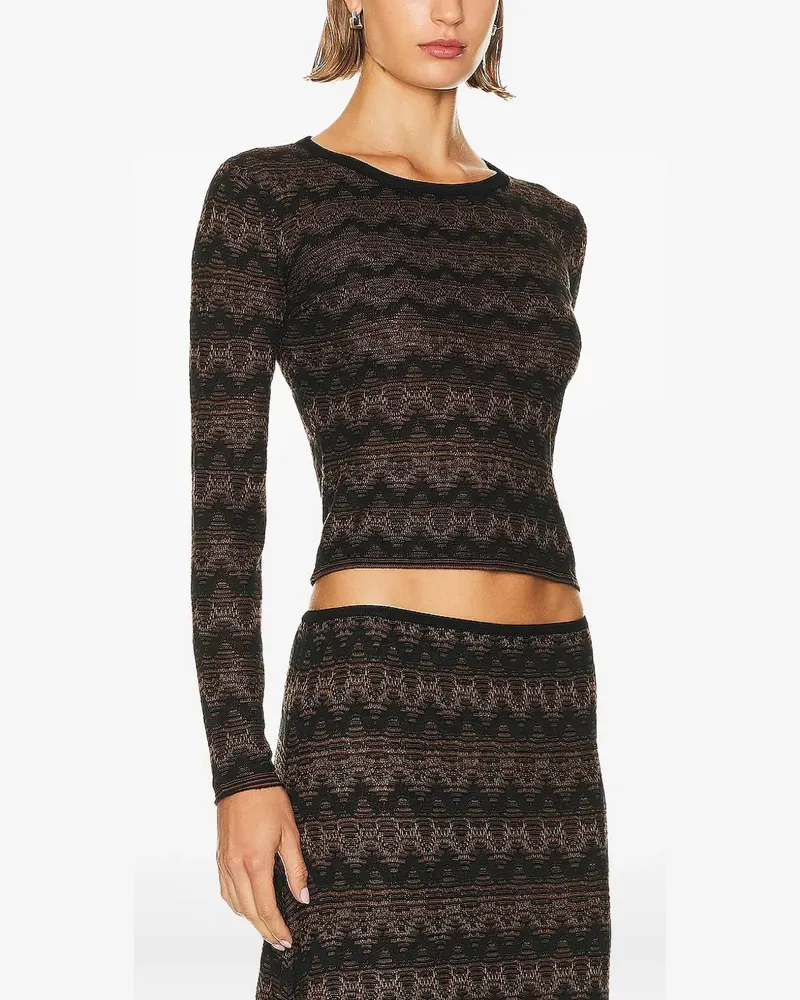 Christopher Esber bateau-neck long sleeve top - Braun Braun