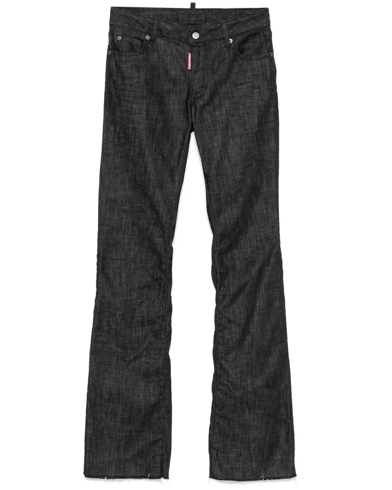 Dsquared2 Halbhohe Schlagjeans - Schwarz Schwarz