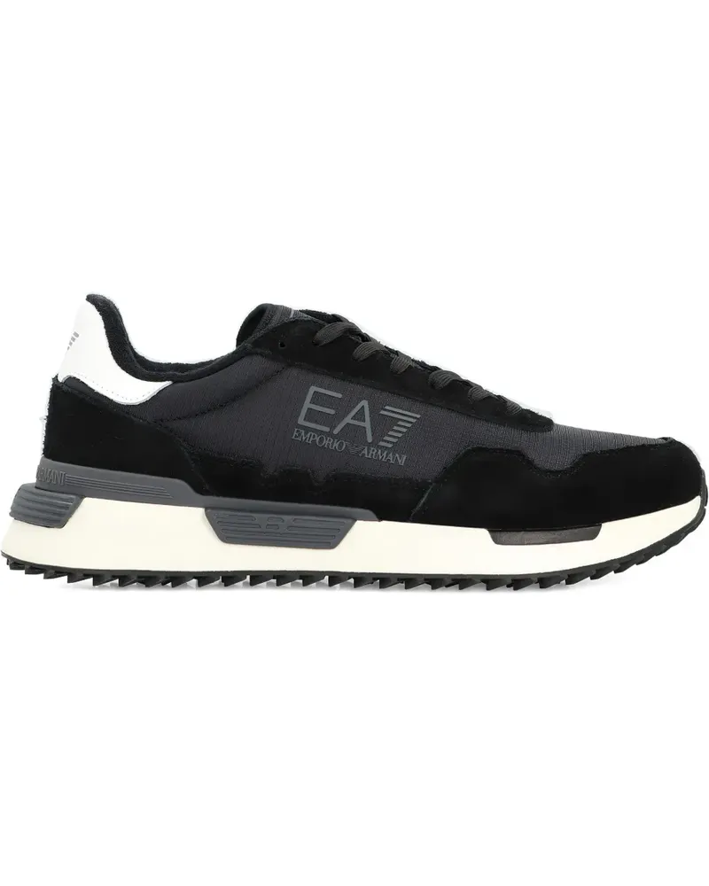 EA7 Sneakers mit Logo - Schwarz Schwarz