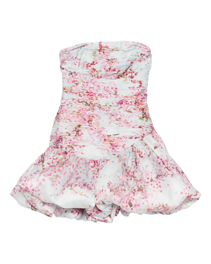 Aje. Ambrose ruffled floral mini dress - Blau Blau