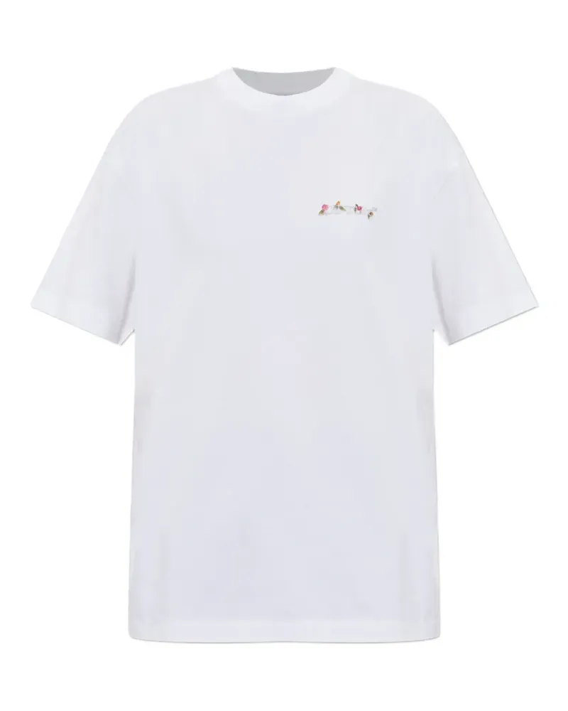 OFF-WHITE T-Shirt mit Logo-Print - Weiß Weiß