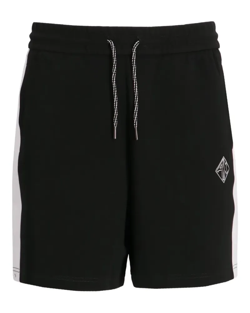 Armani Exchange Shorts mit Logo-Print - Schwarz Schwarz