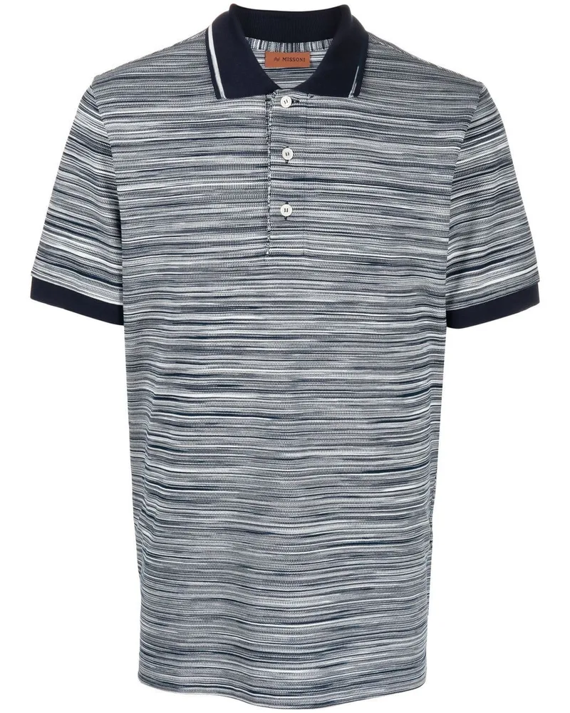 Missoni Poloshirt mit Querstreifen - Blau Blau