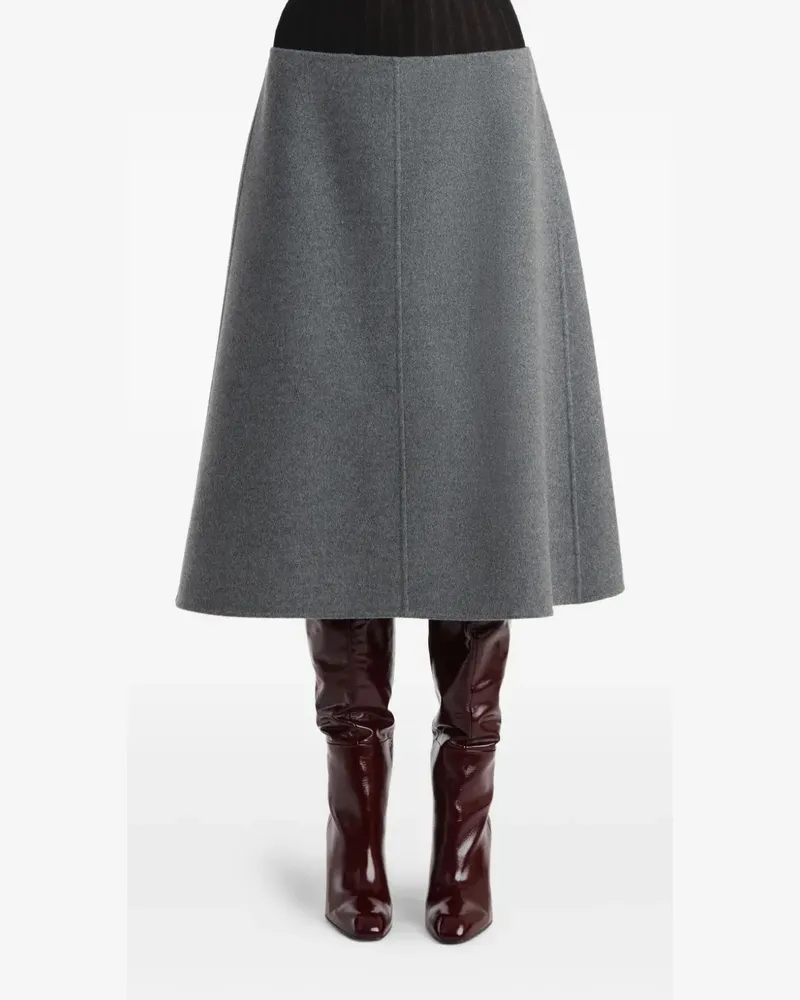 KHAITE Rock in A-Linie - Grau Grau