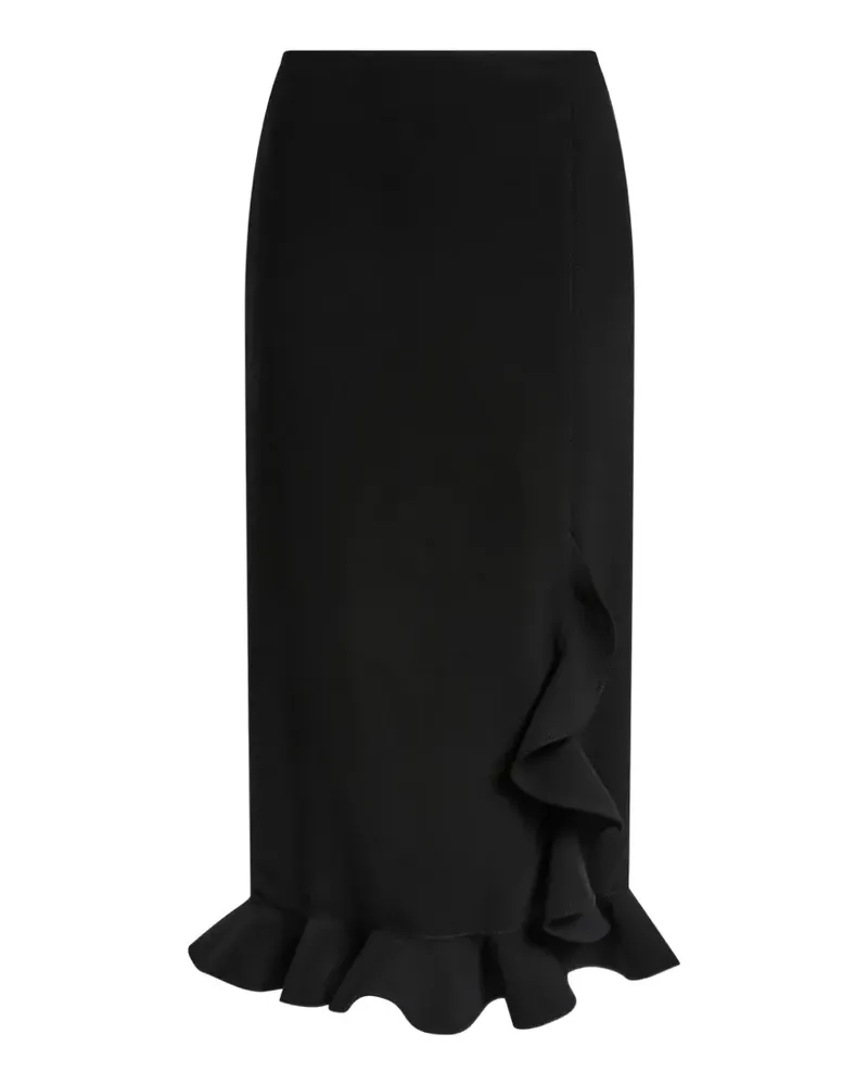 Moschino asymmetric ruffle-trim skirt - Schwarz Schwarz