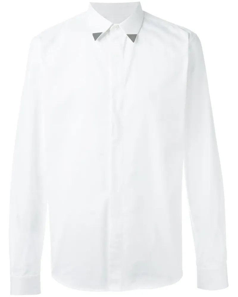 Givenchy Hemd mit kontrastfarbigen Kragenspitzen - Weiß Weiß