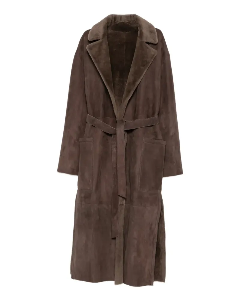 Manzoni 24 belted pocket coat - Braun Braun