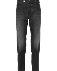 Incotex Tief sitzende Slim-Fit-Jeans Grau