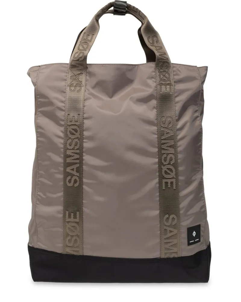 Samsøe & Samsøe Rucksack mit Jacquard-Riemen Braun